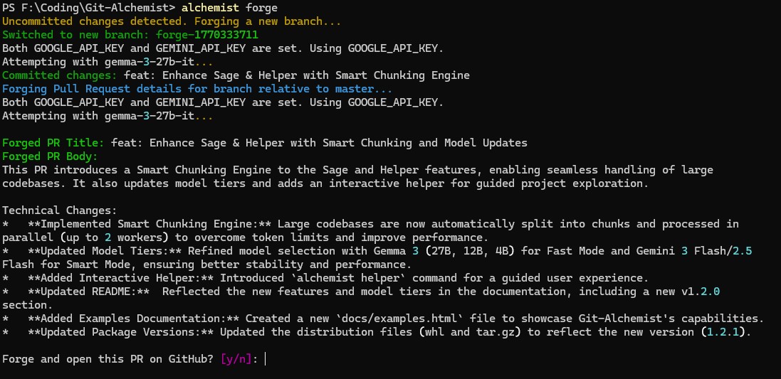 PR Creation Screenshot