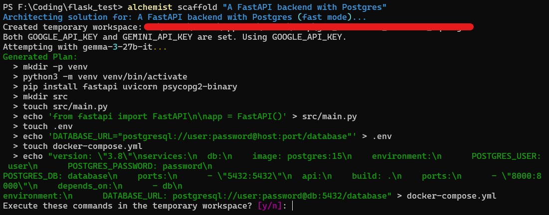 Scaffold Output Screenshot